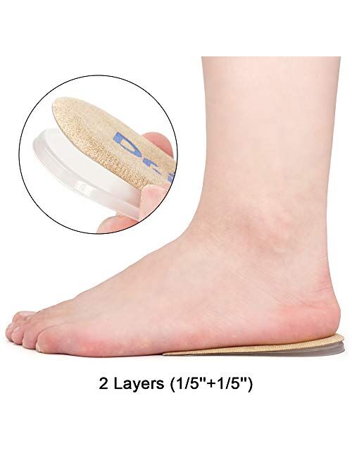 Dr.Foot Adjustable Orthopedic Heel Lift Inserts, Height Increase Insole for Leg Length Discrepancies, Heel Spurs, Heel Pain, Sports Injuries, and Achilles tendonitis (Bei