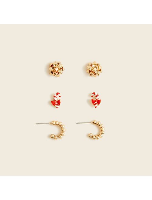 J.Crew Girls' winter holiday earring pack