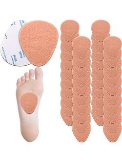 40 Pieces Metatarsal Felt Feet Pads Insert Pads Ball of Foot Cushion Pain Relief Forefoot Support Adhesive Foam Foot Cushion Pad for Men and Women 1/4 Inch Thick (White)