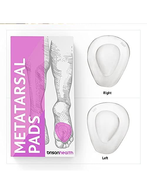 Ball of Foot Cushions High Heels - Soft Gel Insole Metatarsal Pads Forefoot Callus Metatarsalgia Pain Prevention Shoe Inserts no Slip Cushioning for Women