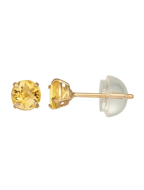 Kids' Junior Jewels 14k Gold Gemstone Stud Earrings