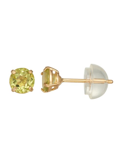 Kids' Junior Jewels 14k Gold Gemstone Stud Earrings