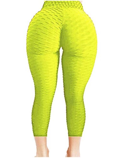 SEASUM Women's High Waist Yoga Pants Tummy Control Slimming Booty Leggings Workout Running Butt Lift Tights