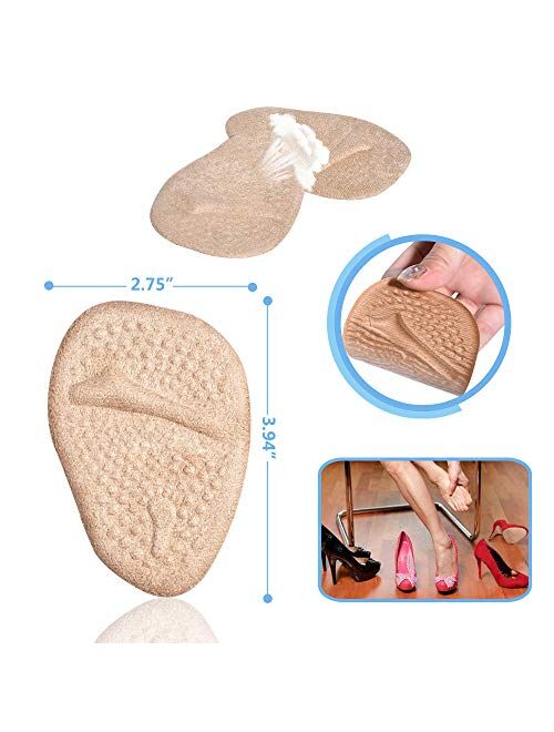 Ball of Foot Cushions, Metatarsal Pads, High Heel Inserts, Forefoot Cushions, Soft Gel Insole Pads, Idea for Mortons Neuroma & Metatarsal Foot Pain Relief – Women＆Men (12