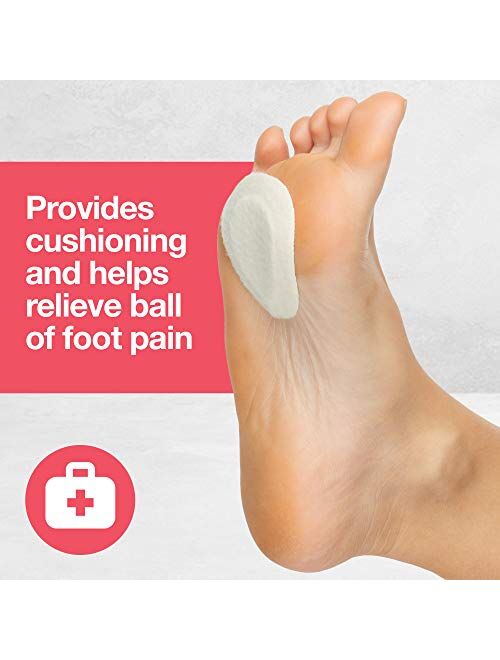 ZenToes Metatarsal Felt Pads - 6 Pair Pack - ¼” Contoured Adhesive Ball of Foot Cushions - Adhere to Shoe Insoles or Feet