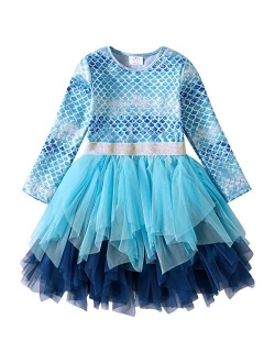 Girls Dresses Winter Long Sleeve Party Gifts for Girls 3-7 Years