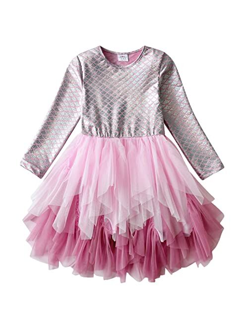 VIKITA Girls Dresses Winter Long Sleeve Party Gifts for Girls 3-7 Years