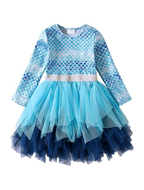 VIKITA Girls Dresses Winter Long Sleeve Party Gifts for Girls 3-7 Years