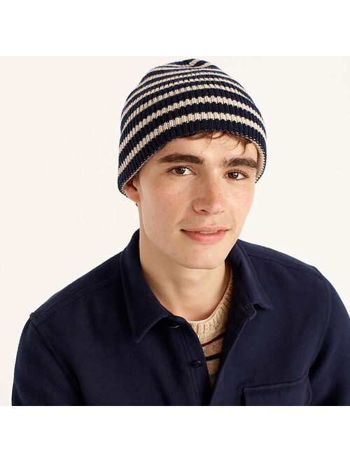 J.Crew Cashmere beanie in stripe