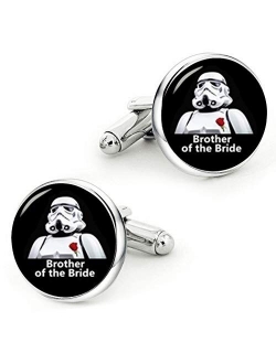 Kooer Classic Wedding Cufflinks Personalized Star Cuff Links Jewelry Gift for Groom Best Man Groomsman Bridesman