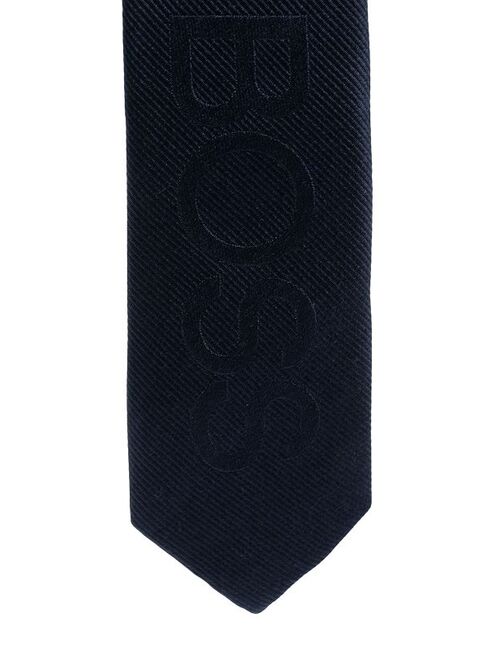 Hugo Boss BOSS Kidswear woven logo silk-blend tie