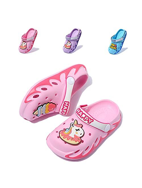 Kids Clogs for Girls, Toddler Slip-on Water Shoes, Beach Slides Slippers, Unicorn Clogs, Pool Sandal