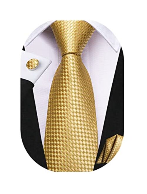 Dubulle Tie for Boys Self Tie Silk Kids Necktie and Pocket Square Set for Age 8-14