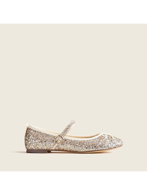 J.Crew Girls' glitter Mary Jane ballet flats