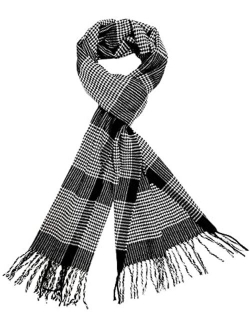 Calvin Olivia Cashmere Feel Scarf Soft Winter Soft Tartan Plaid Fashion Nova Scottish Check Multi-Color Gift for Men Women