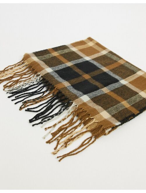 Asos Design blanket scarf in all over check detail