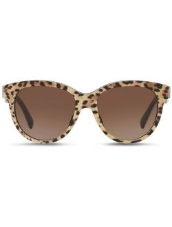 leopard-print cat-eye sunglasses