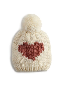 Girls' LC Lauren Conrad Pom Heart Knit Beanie