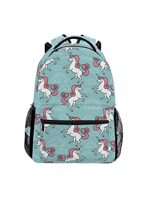 School Backpack Skateboard Dinosaur Teens Girls Boys Schoolbag