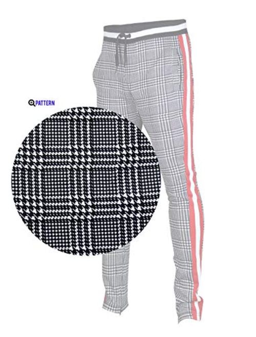 Screenshotbrand Mens Hip Hop Premium Slim Fit Track Pants - Athletic Jogger Bottom with Side Taping