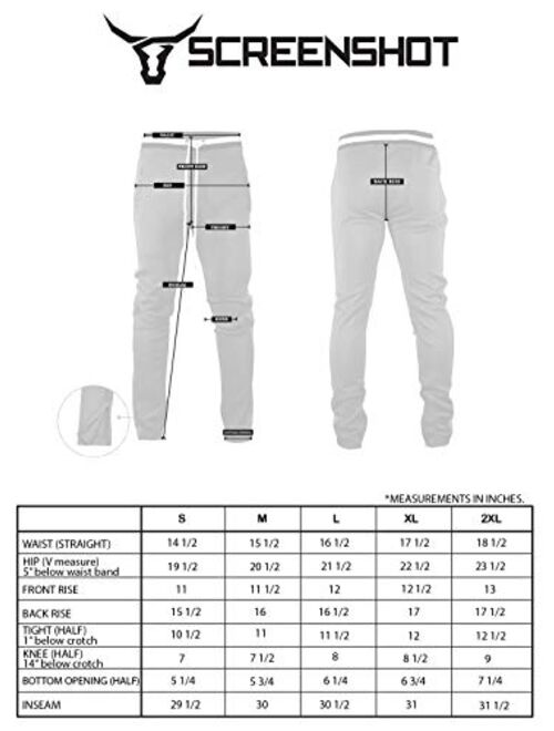 Screenshotbrand Mens Hip Hop Premium Slim Fit Track Pants - Athletic Jogger Bottom with Side Taping