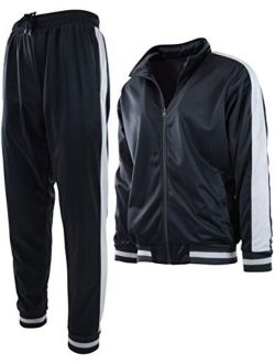 Mens Athletic 2 Piece Tracksuit Set