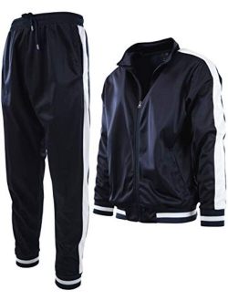 Mens Athletic 2 Piece Tracksuit Set