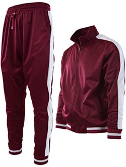 Mens Athletic 2 Piece Tracksuit Set