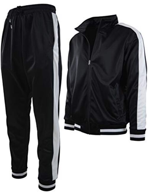 Mens Athletic 2 Piece Tracksuit Set