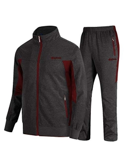 TBMPOY Men's Tracksuit Athletic Sports Casual Full Zip Sweatsuit