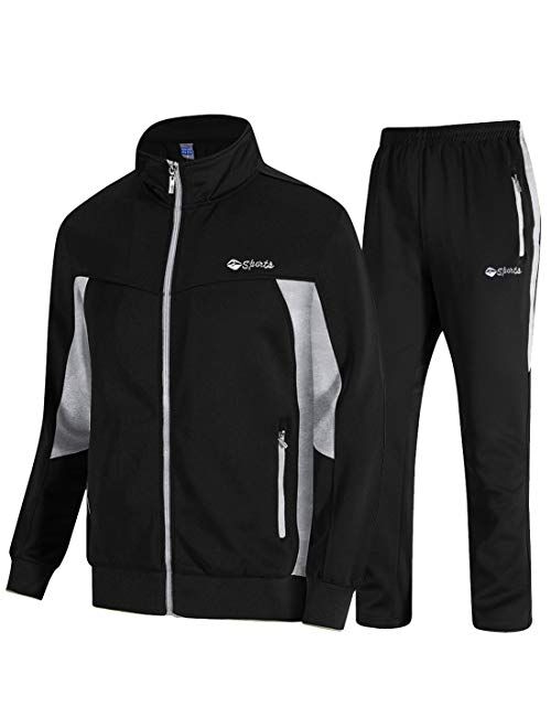 TBMPOY Men's Tracksuit Athletic Sports Casual Full Zip Sweatsuit