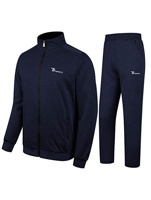 TBMPOY Men's Tracksuit Athletic Sports Casual Full Zip Sweatsuit