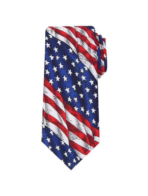 Men's Bespoke Large Waving Flag Tie