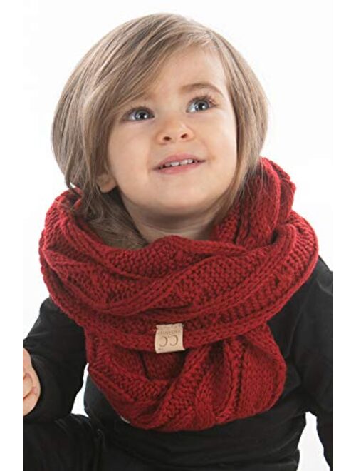 Funky Junque Exclusives Infinity Scarf Girls Knit Winter Kids Circle Neck Warmer