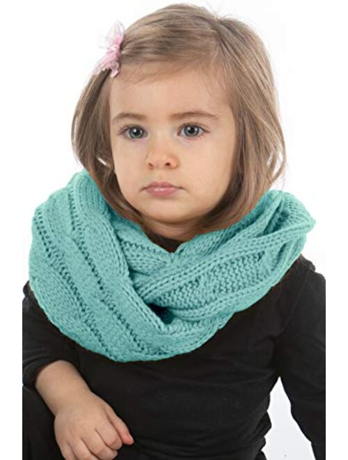 Funky Junque Exclusives Infinity Scarf Girls Knit Winter Kids Circle Neck Warmer