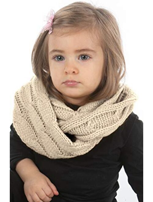 Funky Junque Exclusives Infinity Scarf Girls Knit Winter Kids Circle Neck Warmer