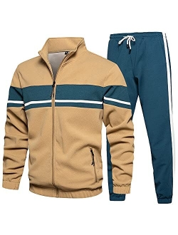 Men's Tracksuit Casual Sweatsuits Long Sleeve Jogging Athletic Sports Set