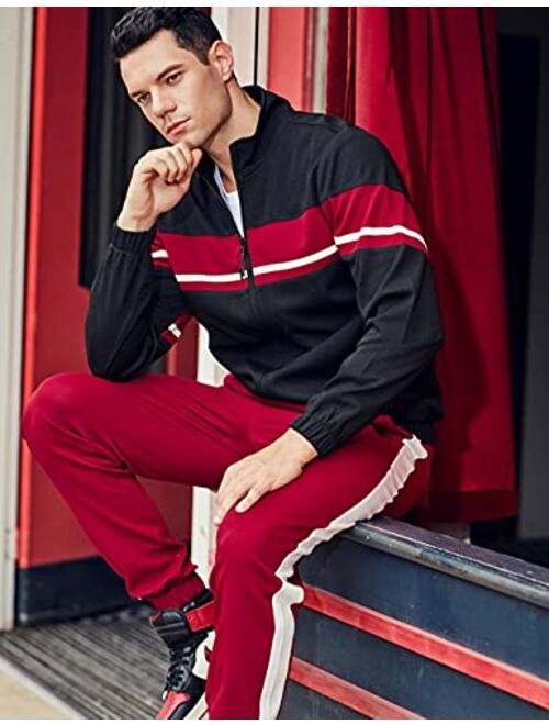 Men's Tracksuit Casual Sweatsuits Long Sleeve Jogging Athletic Sports Set