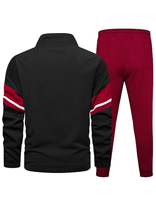 Men's Tracksuit Casual Sweatsuits Long Sleeve Jogging Athletic Sports Set