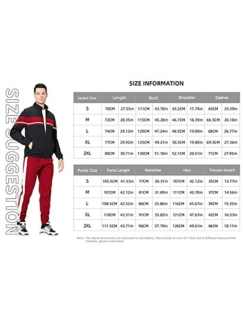 Men's Tracksuit Casual Sweatsuits Long Sleeve Jogging Athletic Sports Set