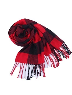 DoMii Kids Girls Boys Fashion Tassels Plaid Tartan Scarf Warm Soft Long Neck Wrap in Winter