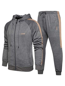 Lavnis Men's Casual Tracksuit Long Sleeve Running Jogging Athletic Sports Set