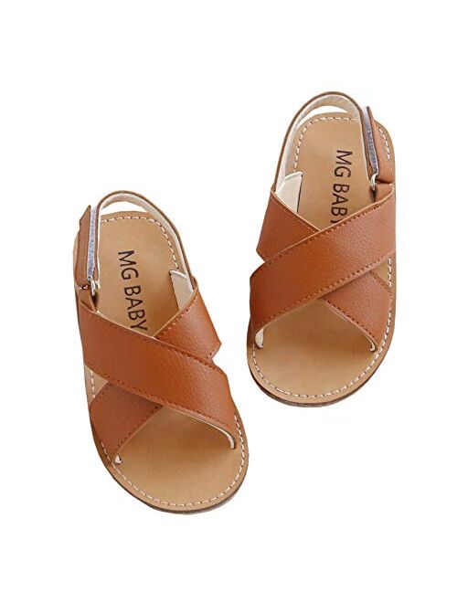 DADAWEN Girl's Summer Water Sandals Strappy Comfort Soft Flat Sandal (Toddler/Little Kid)