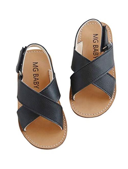DADAWEN Girl's Summer Water Sandals Strappy Comfort Soft Flat Sandal (Toddler/Little Kid)