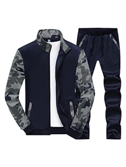 Lavnis Men's 2 Pieces Tracksuits Running Jogging Sports Suits Athletic Long Sleeve Sweatsuit