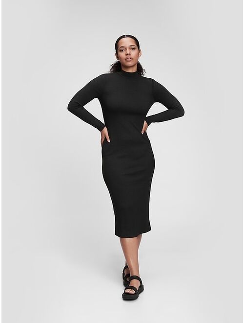 GAP Ribbed Turtleneck Midi Thanksgiving Dress