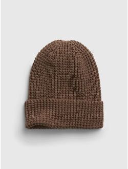 Kids Organic Cotton Waffle-Knit Thanksgiving Beanie