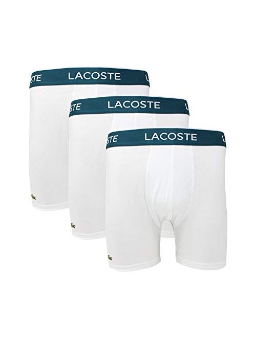 Lacoste Men's Casual Classic 3 Pack Cotton Stretch Boxer Briefs