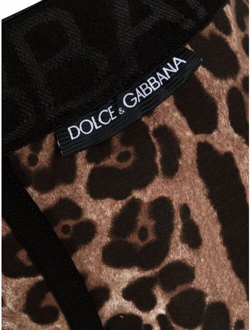 Dolce & Gabbana leopard-print boxer trunks