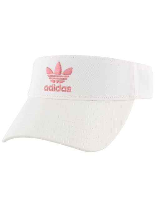 adidas Originals Twill Visor, White/Pink Hazy Rose, One Size